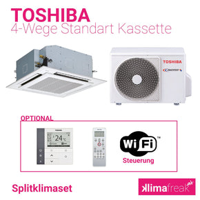 Toshiba 4-Wege Kassette R32 5,0 kW Set - Splitklimaanlage - klimafreak.at